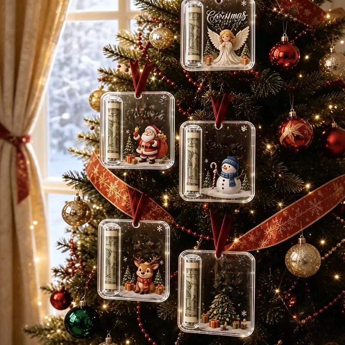 Christmas Acrylic Gift Holder Ornament