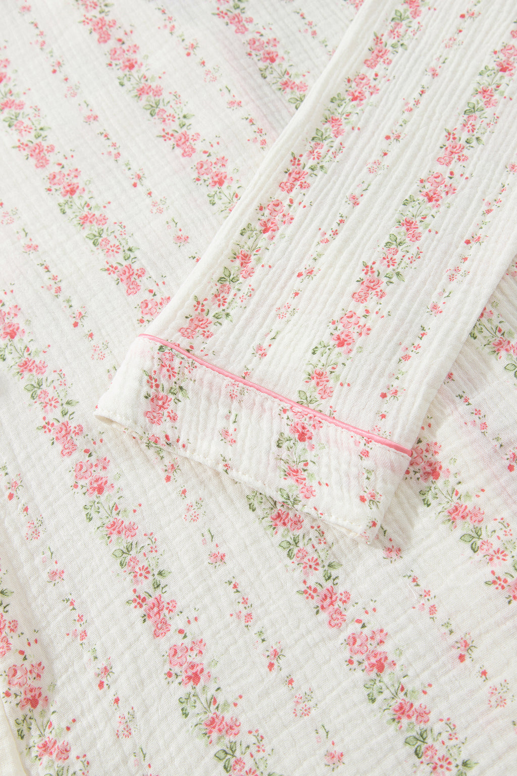 Floral Print Button-Front Pajama Set