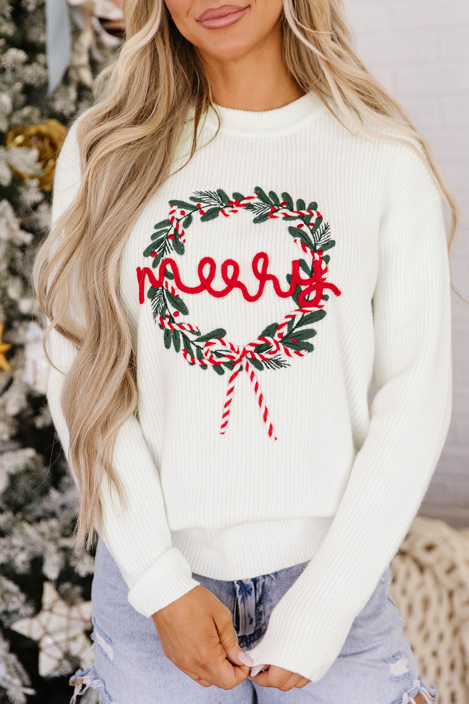 The Christmas Wreath Casual Sweater