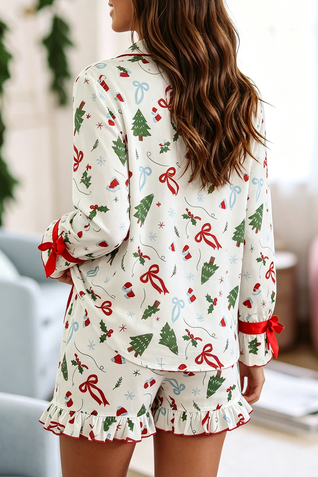 The Winter Whimsy Ruffle Cuff Lounge Set