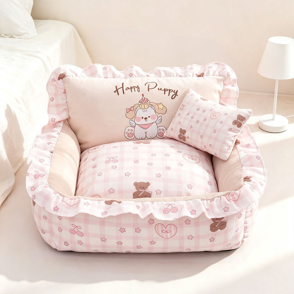 Star Print Washable Pet Bed