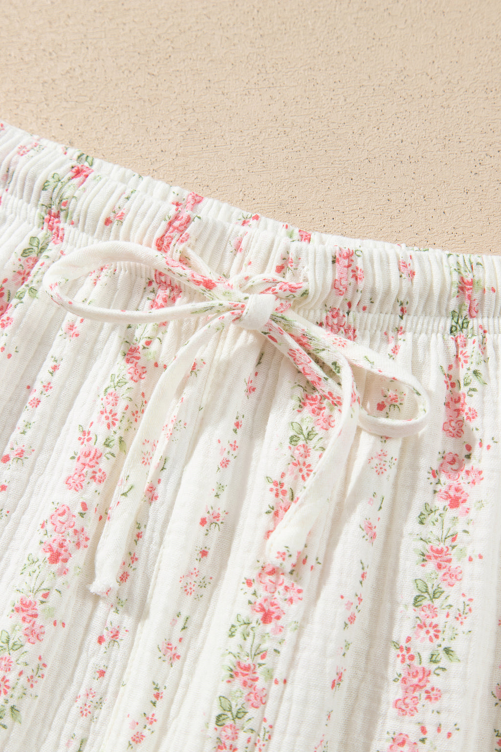 Floral Print Button-Front Pajama Set