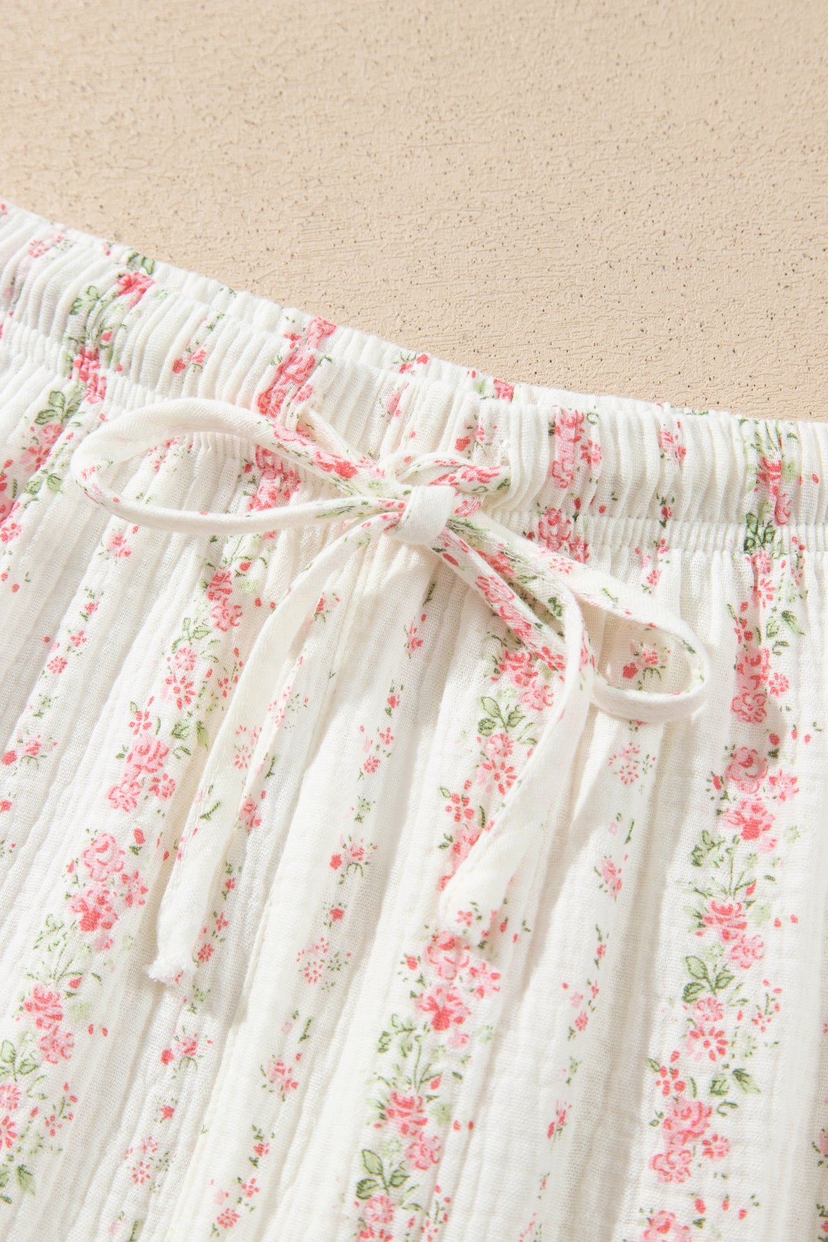 Floral Print Button-Front Pajama Set