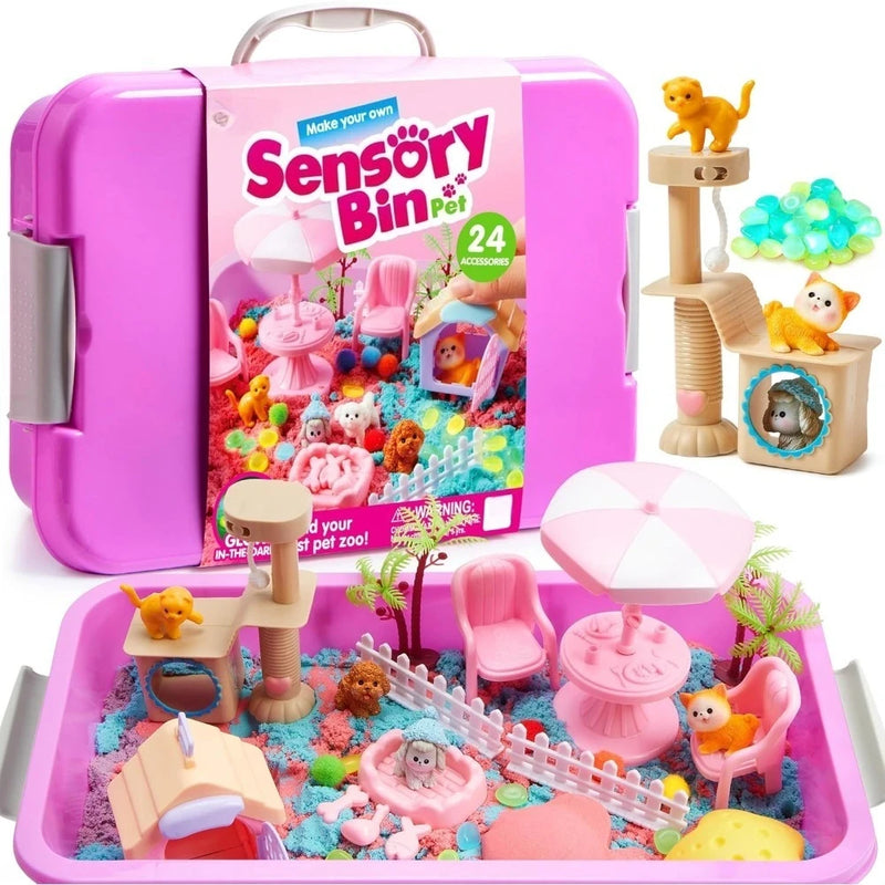 Glow-in-the-Dark Sensory Bin for Kids