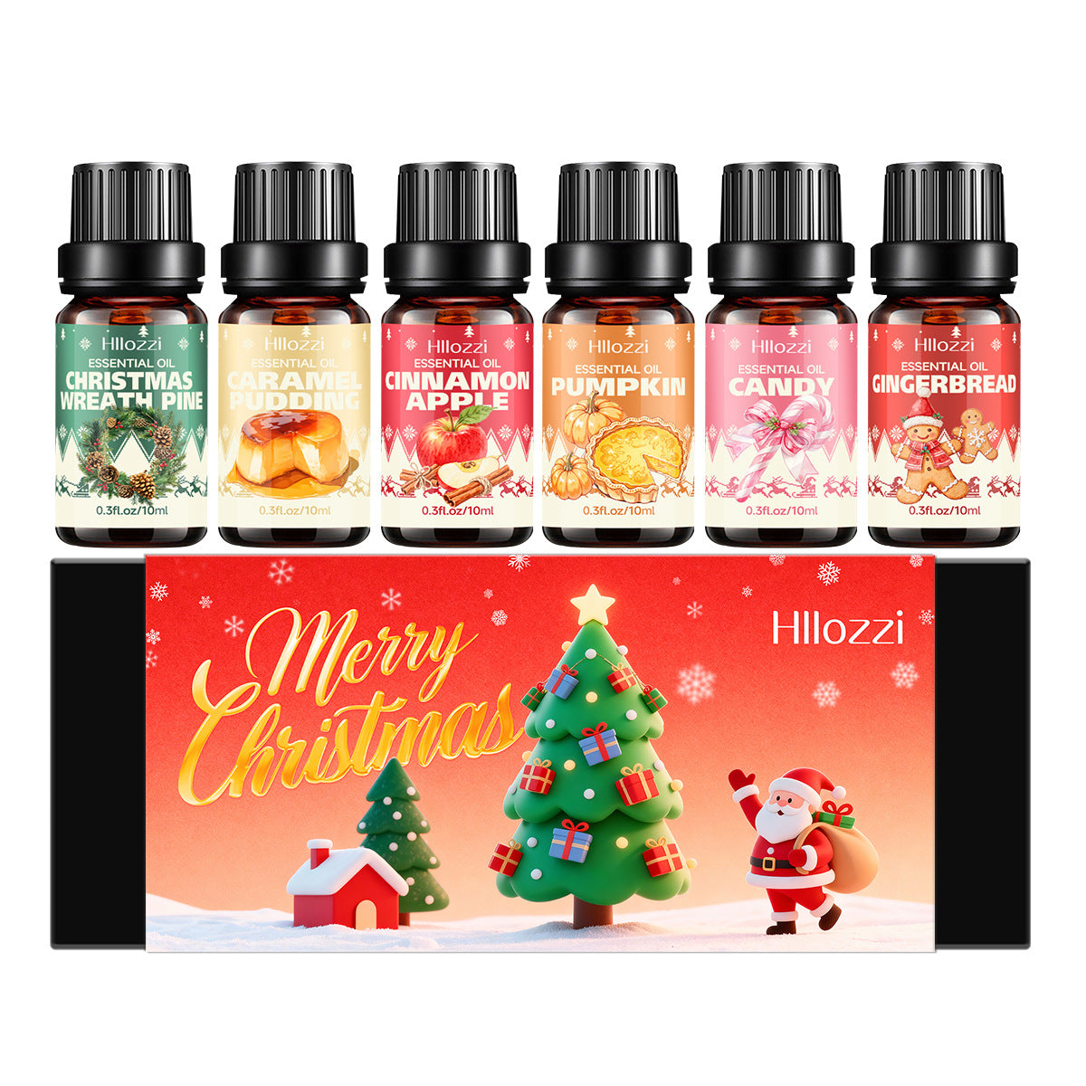 Christmas Scented Oil Gift Set, 6 Bottles