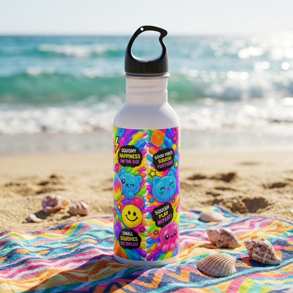 Needoh Squishy Characters Stainless Steel Water Bottle