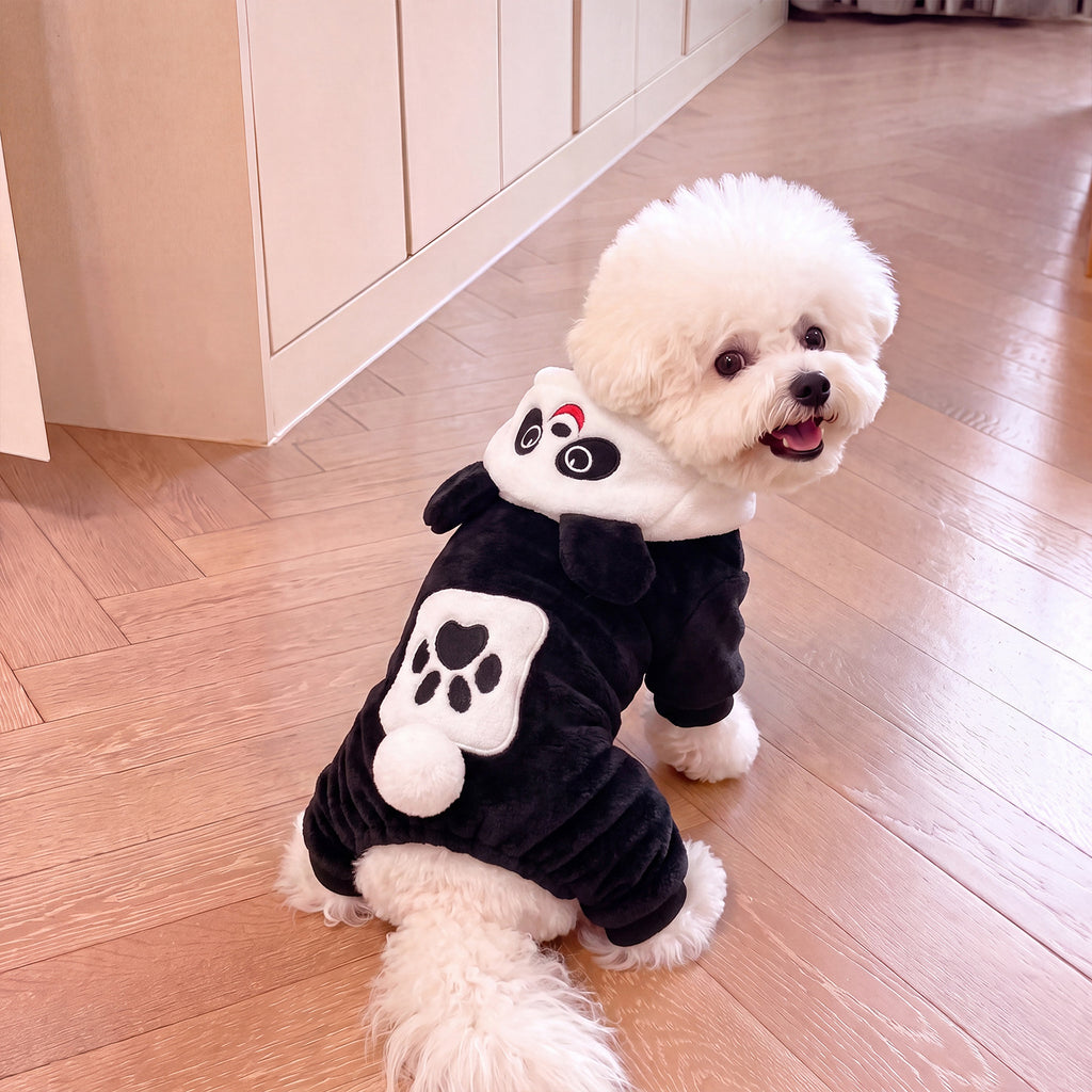 Panda Fleece Hooded Pet Onesie