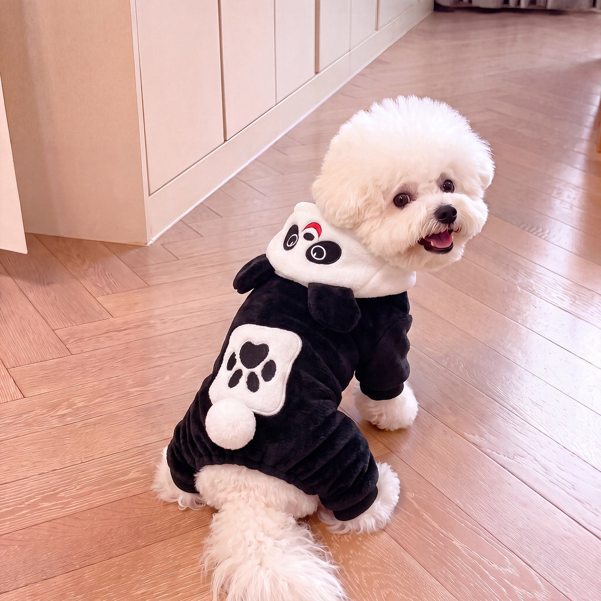 Panda Fleece Hooded Pet Onesie