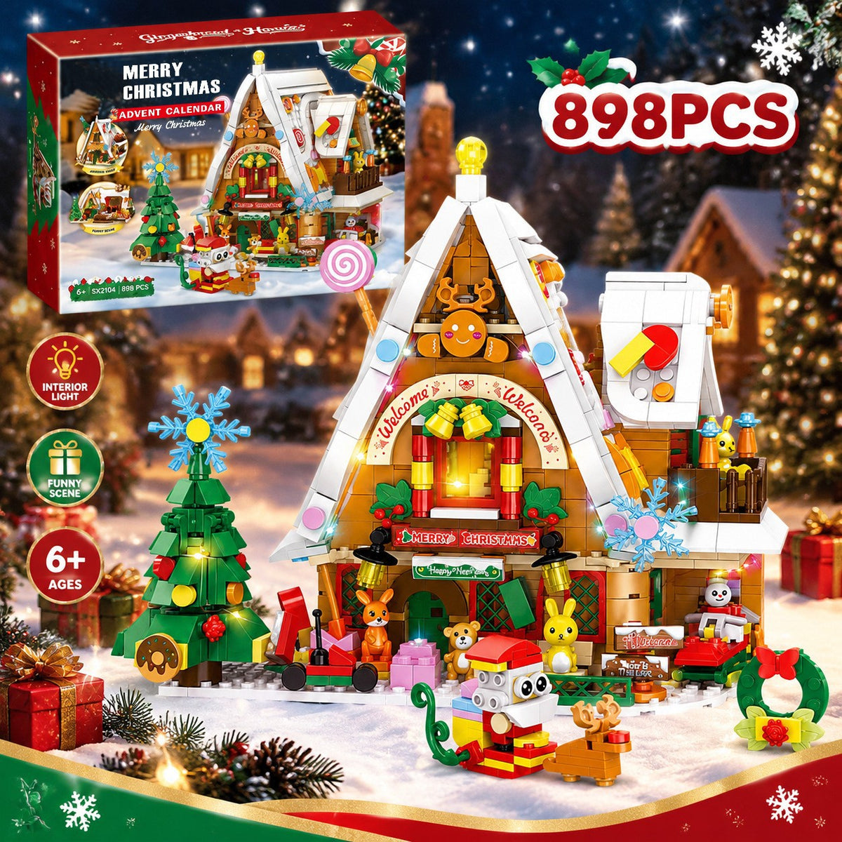 Christmas Countdown Building Block Surprise Set