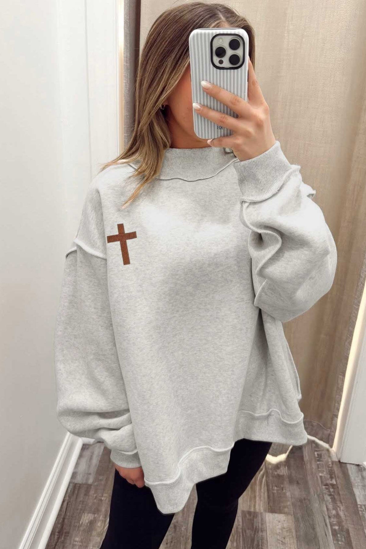 The Faith Print Reversible Pullover