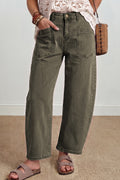 The Square Patch Pocket Barrel Jean