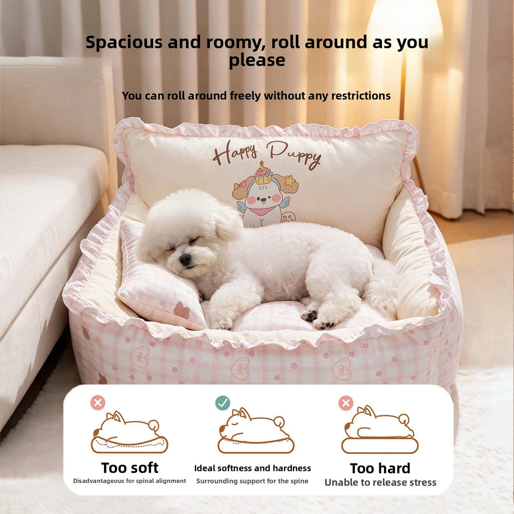 Star Print Washable Pet Bed