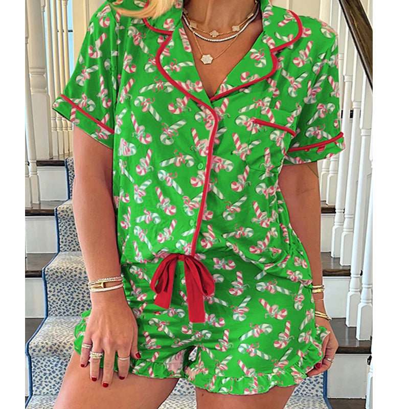 Holiday Plaid Pajama Short Set