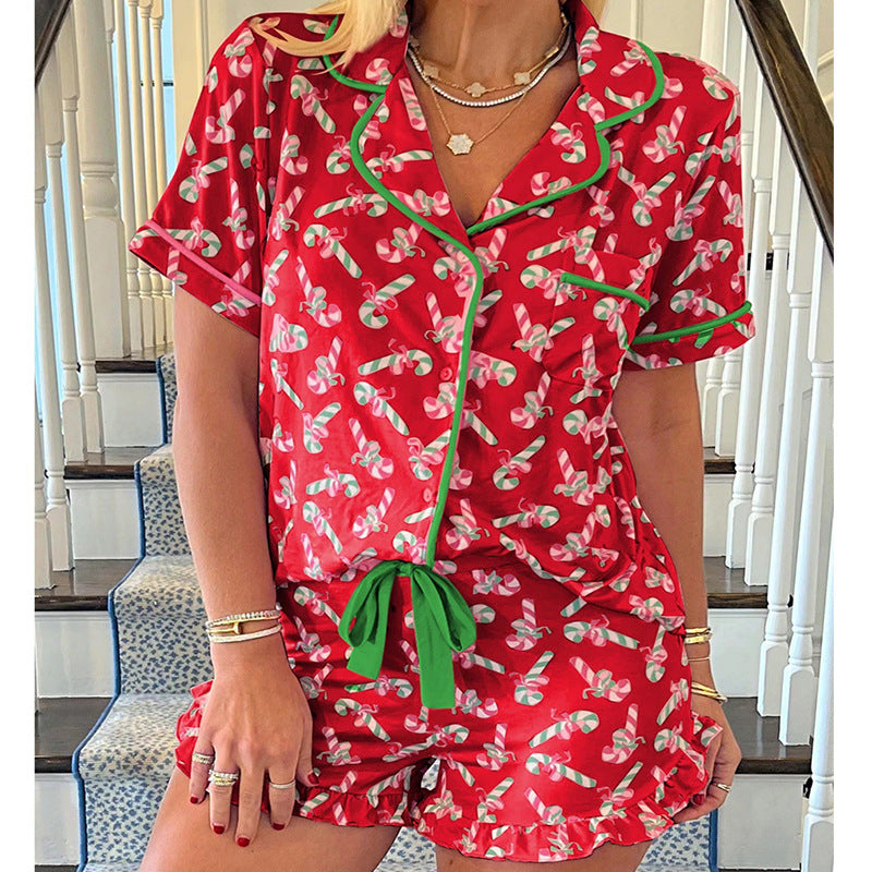 Holiday Plaid Pajama Short Set
