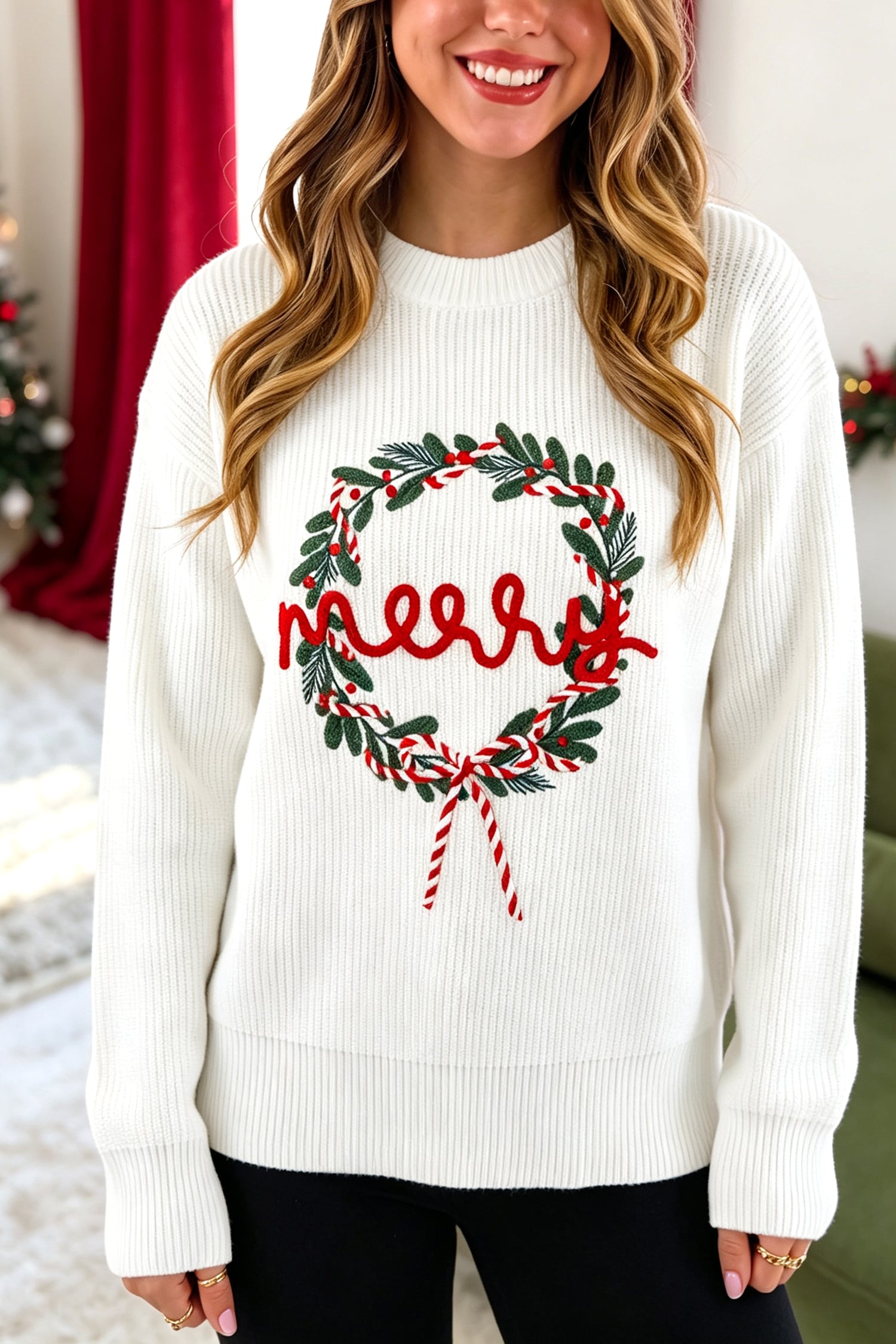 The Christmas Wreath Casual Sweater