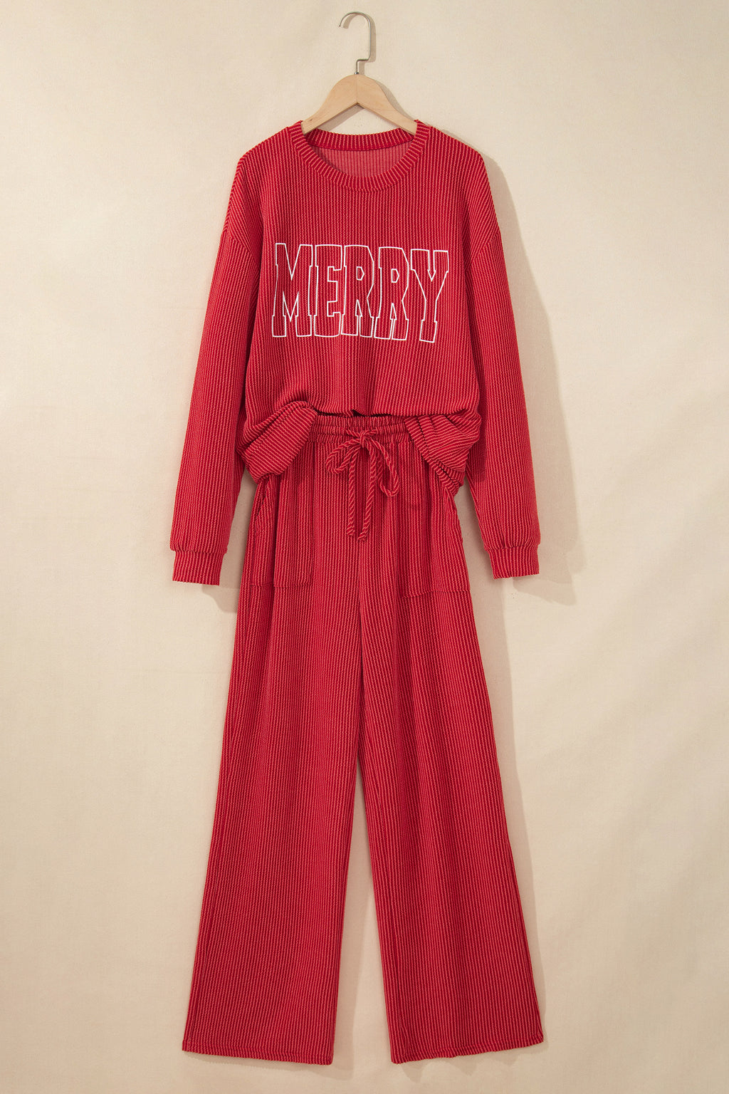 Jolly Corded Knit Two-Piece Set