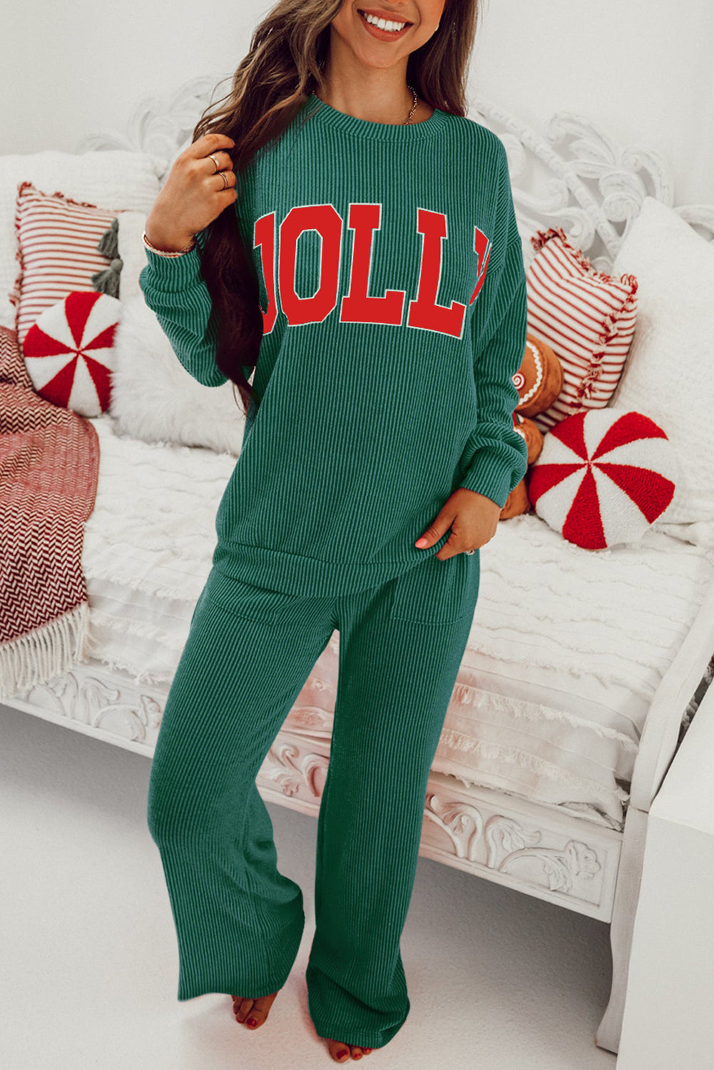 Jolly Corded Knit Two-Piece Set