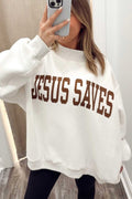 The Faith Print Reversible Pullover