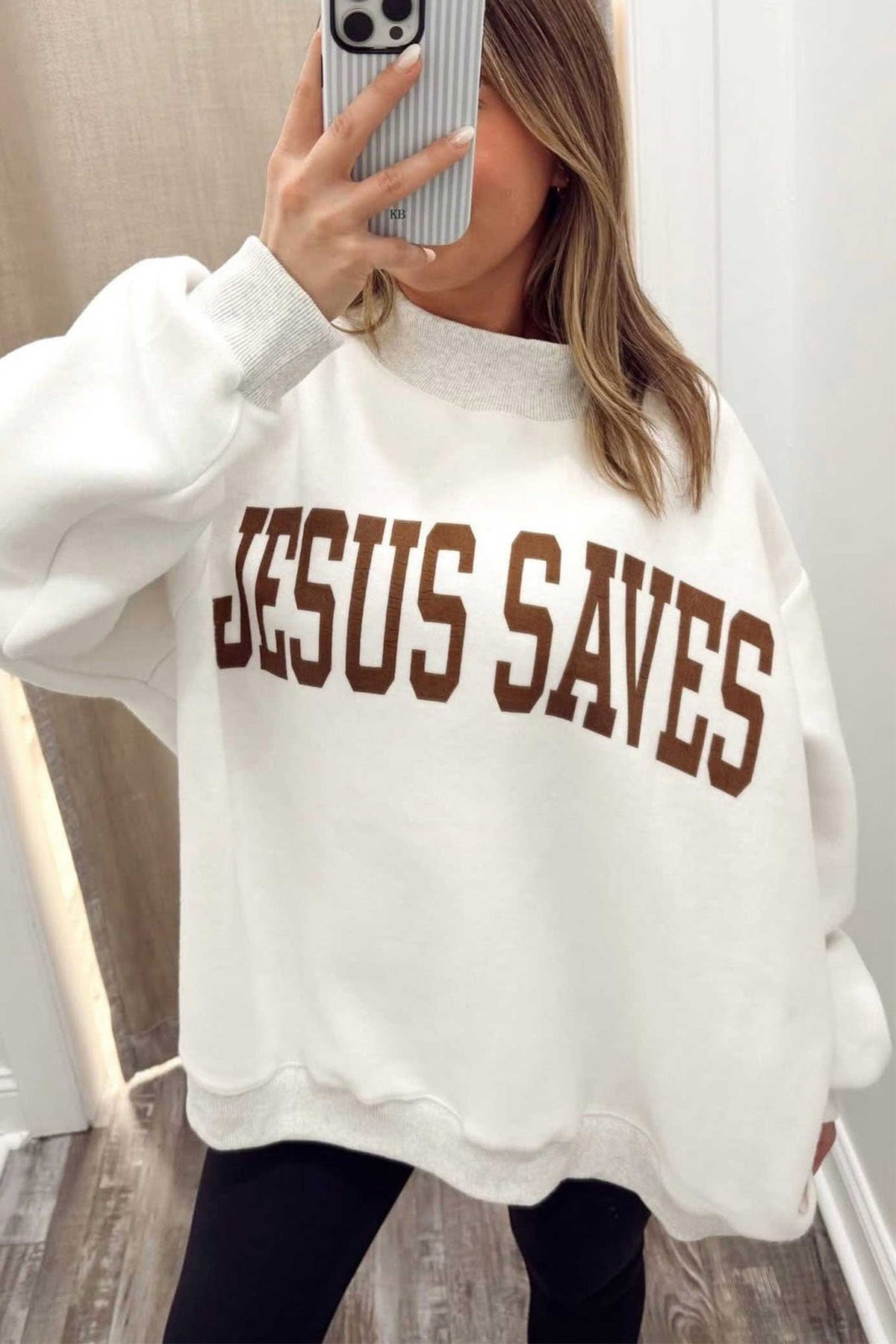 The Faith Print Reversible Pullover