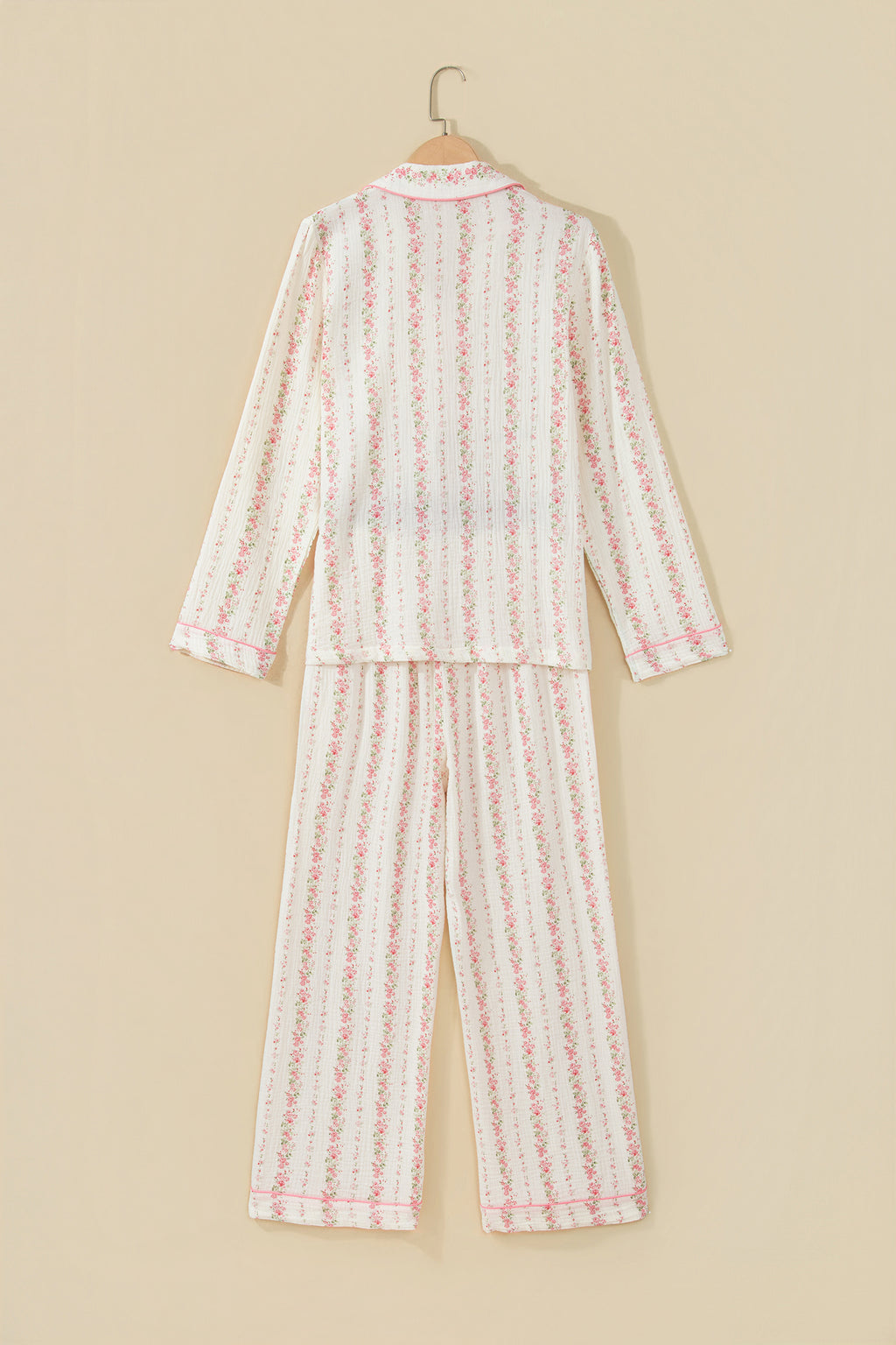Floral Print Button-Front Pajama Set