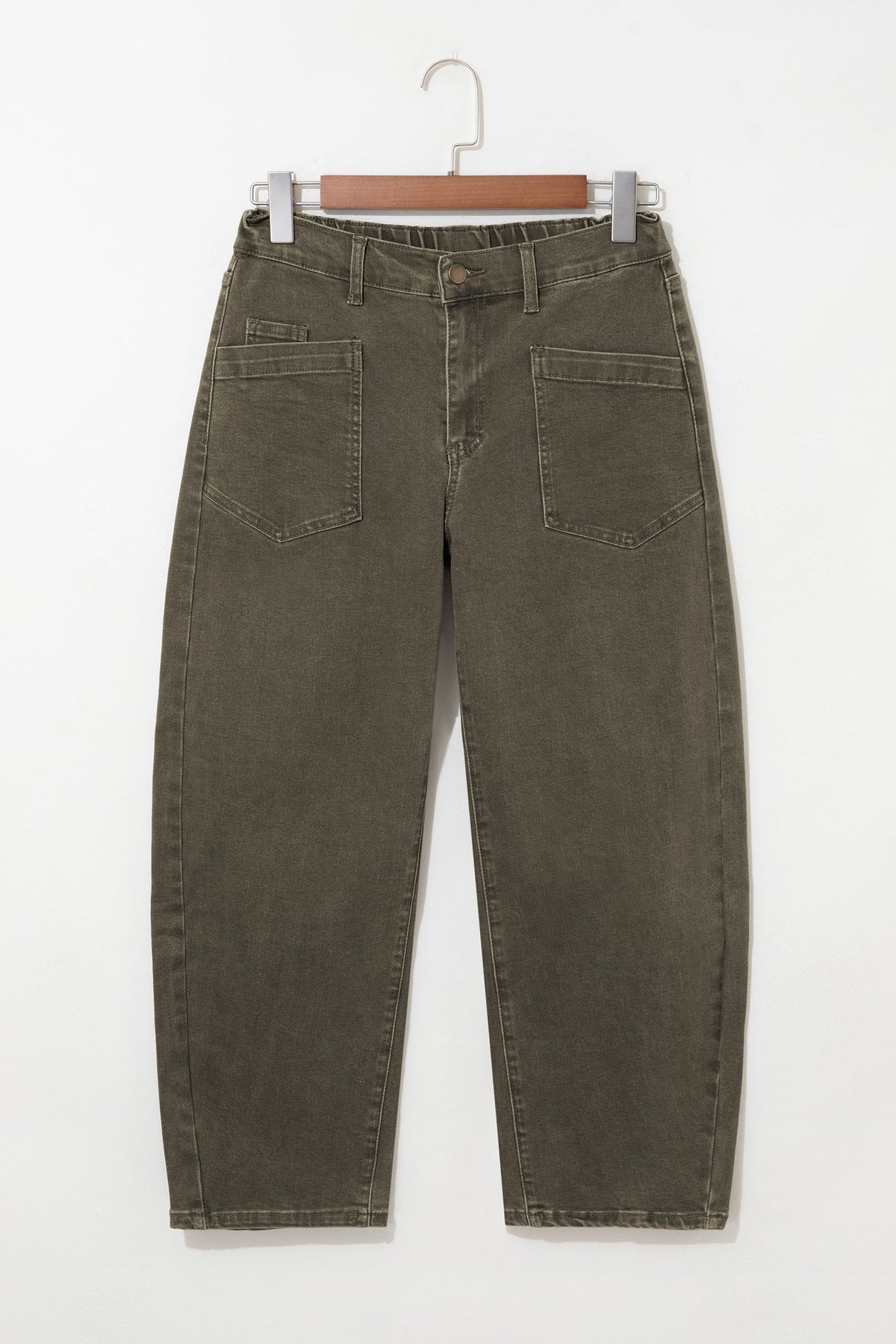 The Square Patch Pocket Barrel Jean