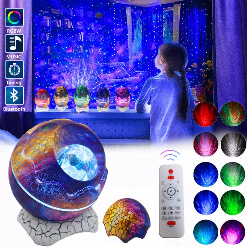 Dinosaur Egg Galaxy Projector with Bluetooth Speaker