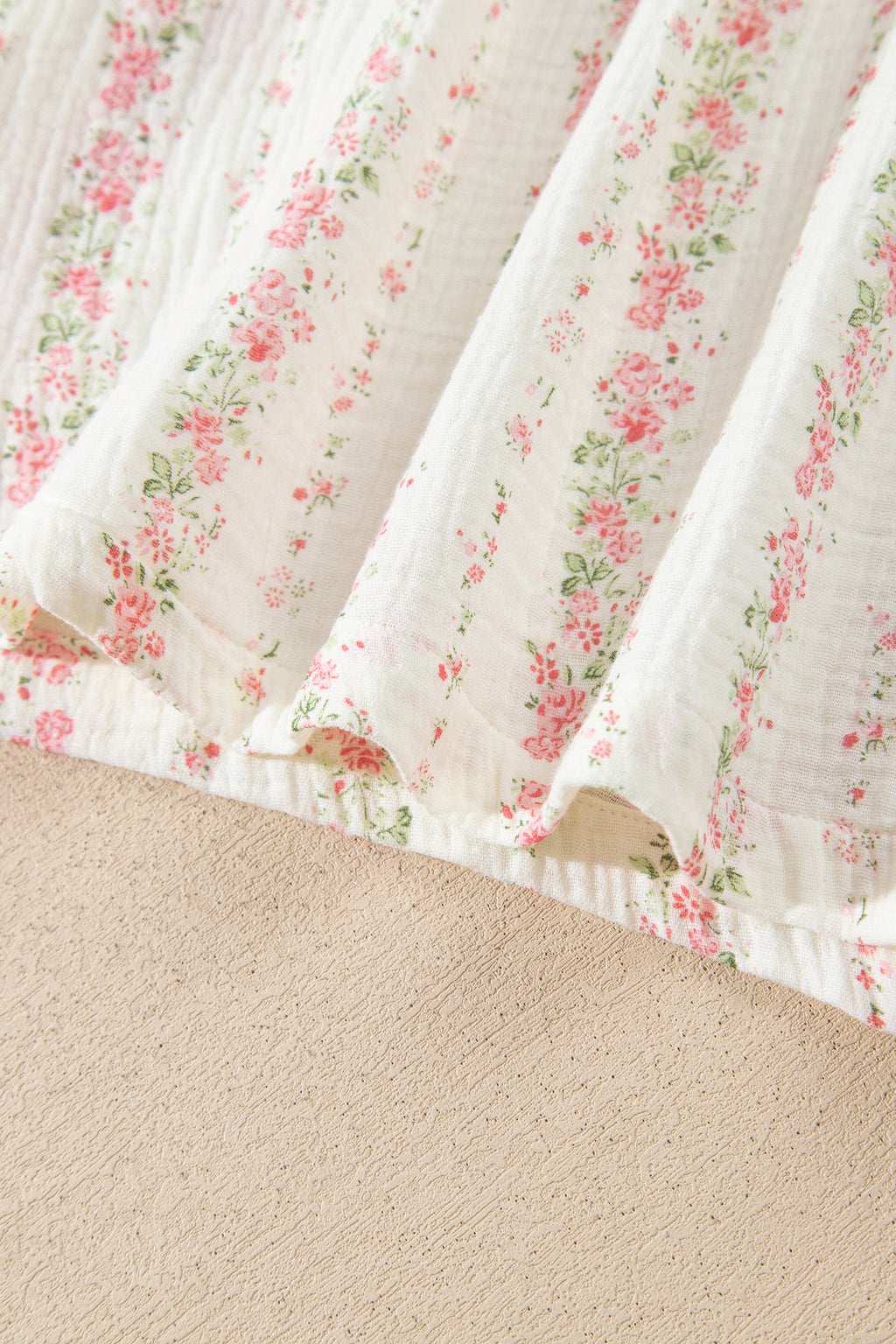 Floral Print Button-Front Pajama Set