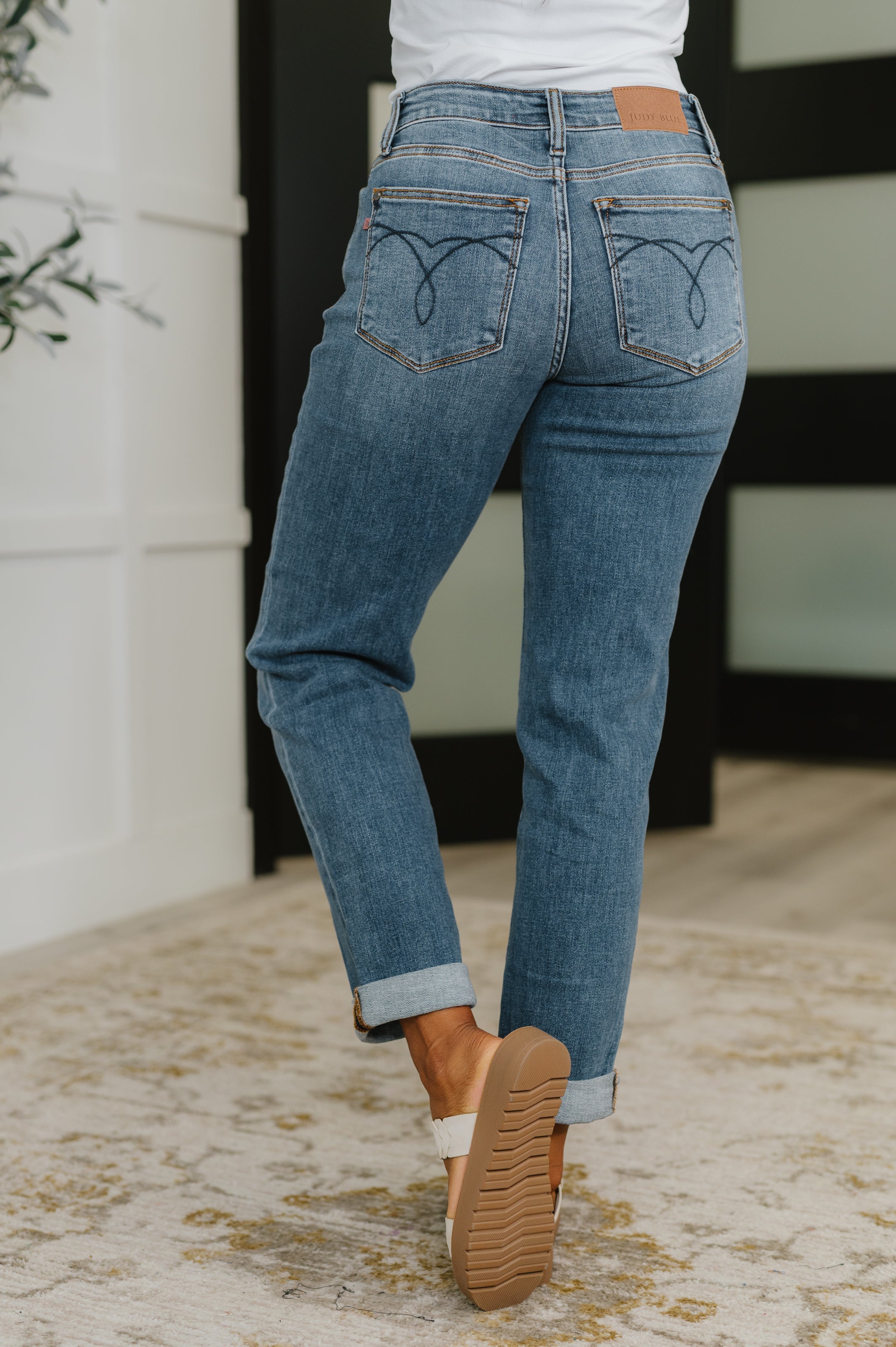The Colette Mid Rise Boyfriend Cuffed Jean