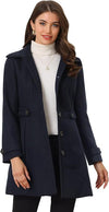 Tailored Button-Front Long Coat