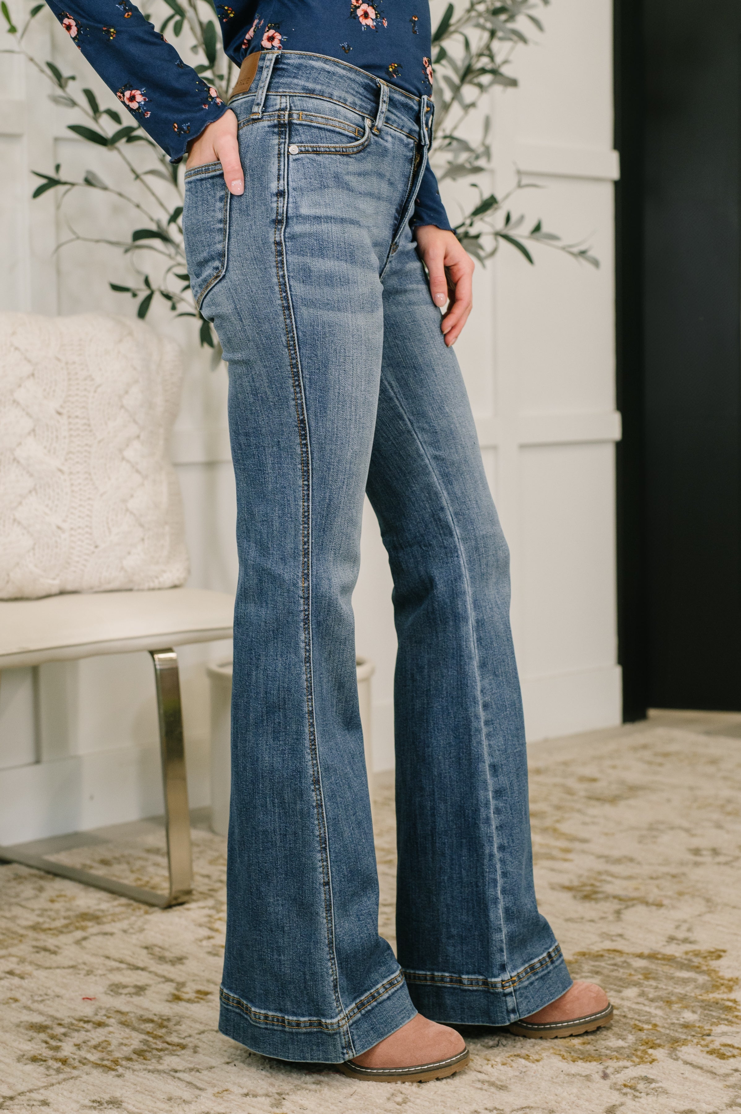 The Eva High Rise Tummy Control Flare Jean