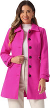 Tailored Button-Front Long Coat
