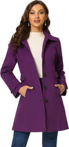 Tailored Button-Front Long Coat