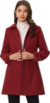 Tailored Button-Front Long Coat