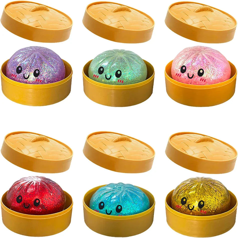 Glitter Dumpling Squishy Fidget Toy