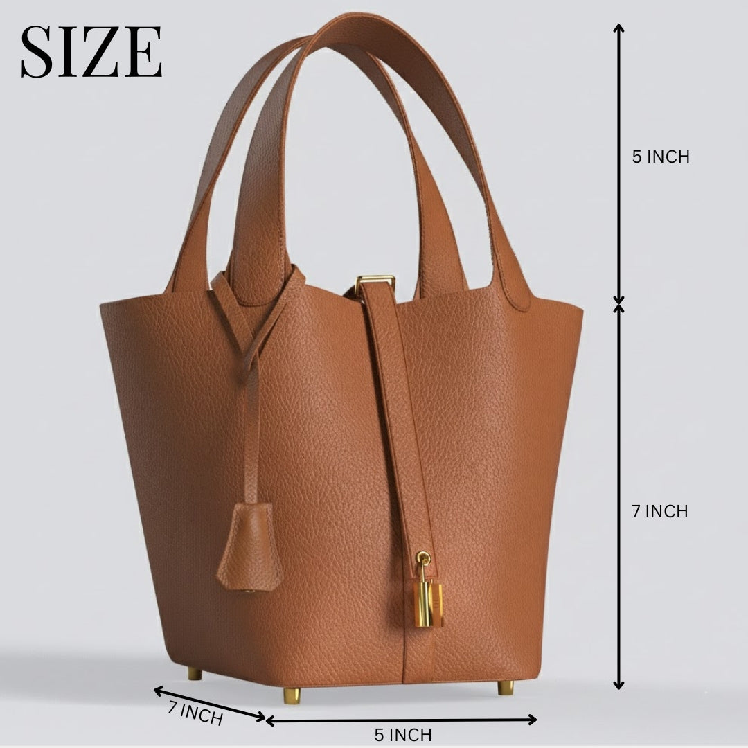 The Mini Lock Bucket Bag with Drawstring Pouch
