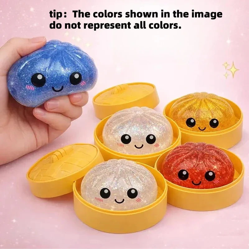 Steamed Bun Squishy Fidget Toy – Random Color