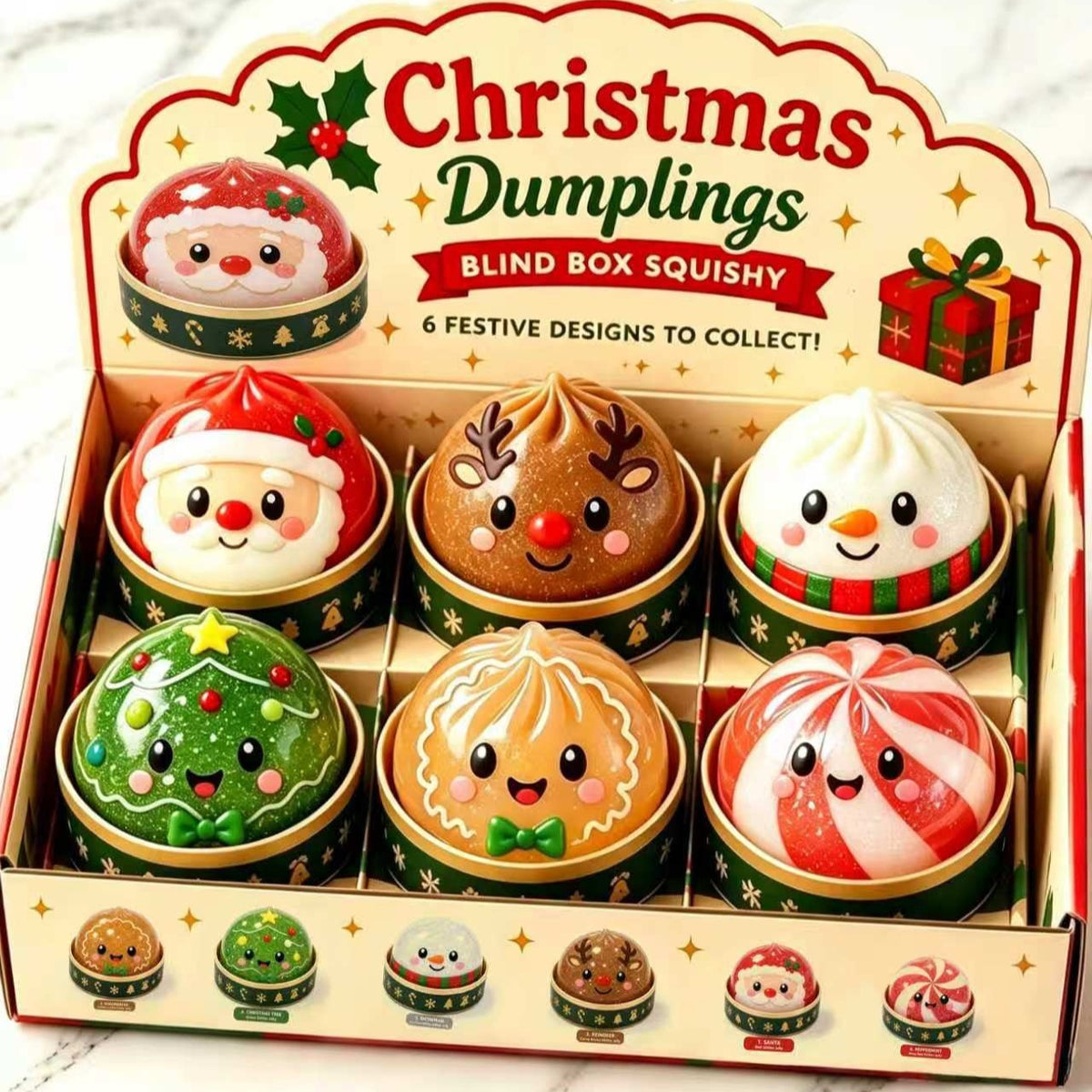 Christmas Squishy Toy with Gift Box