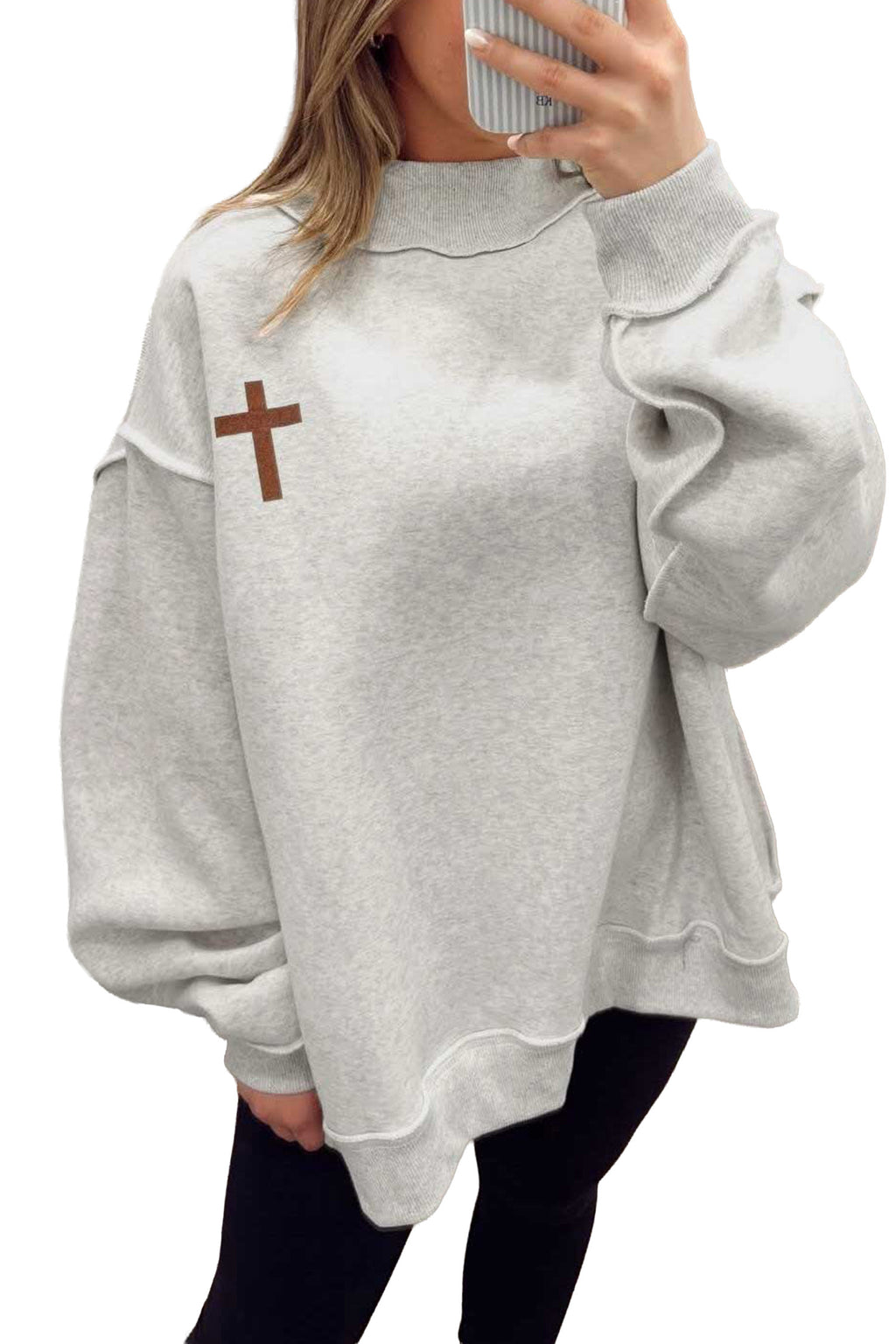 The Faith Print Reversible Pullover