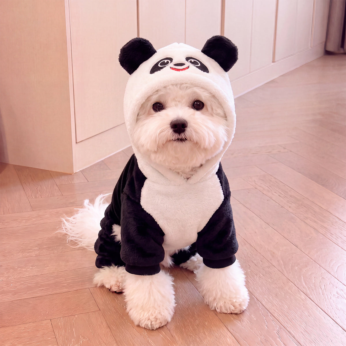 Panda Fleece Hooded Pet Onesie