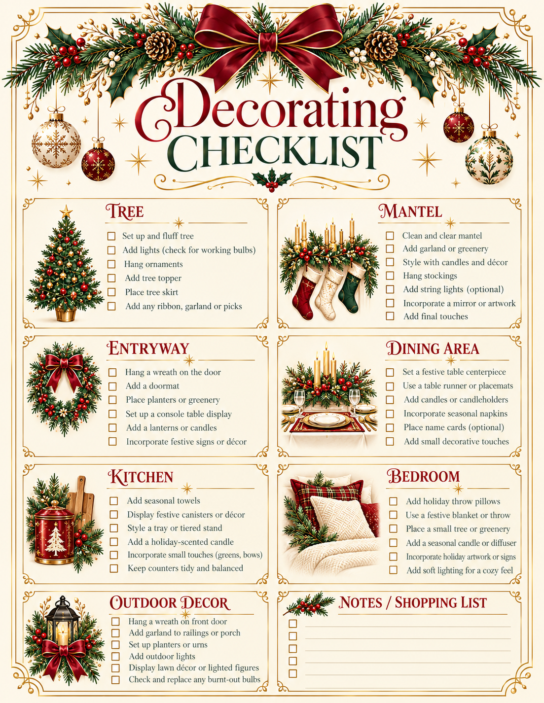 Ultimate Christmas Planner | 35-Page Printable Holiday Organizer
