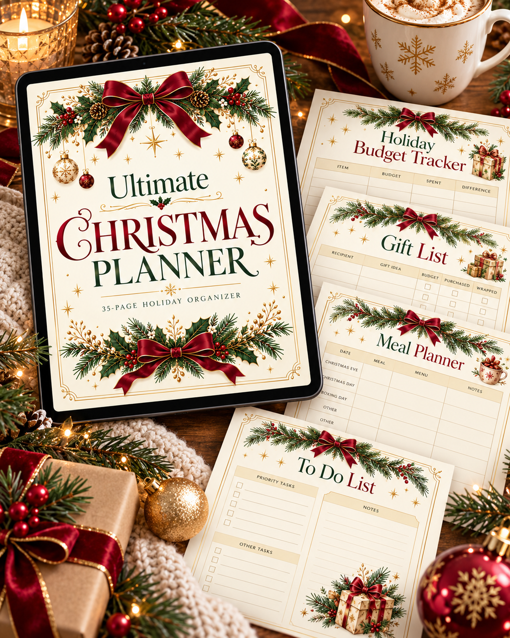 Ultimate Christmas Planner | 35-Page Printable Holiday Organizer