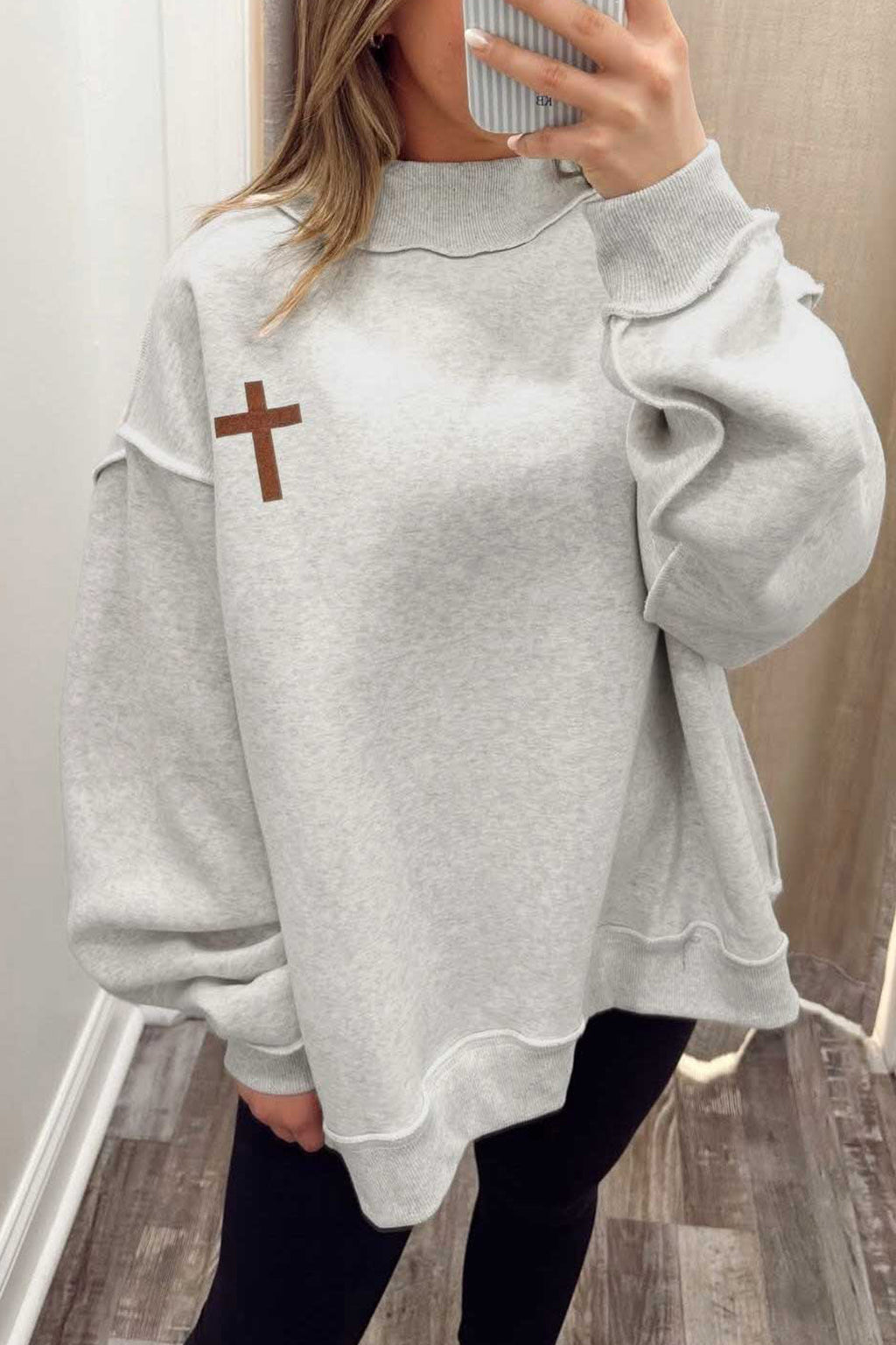 The Faith Print Reversible Pullover