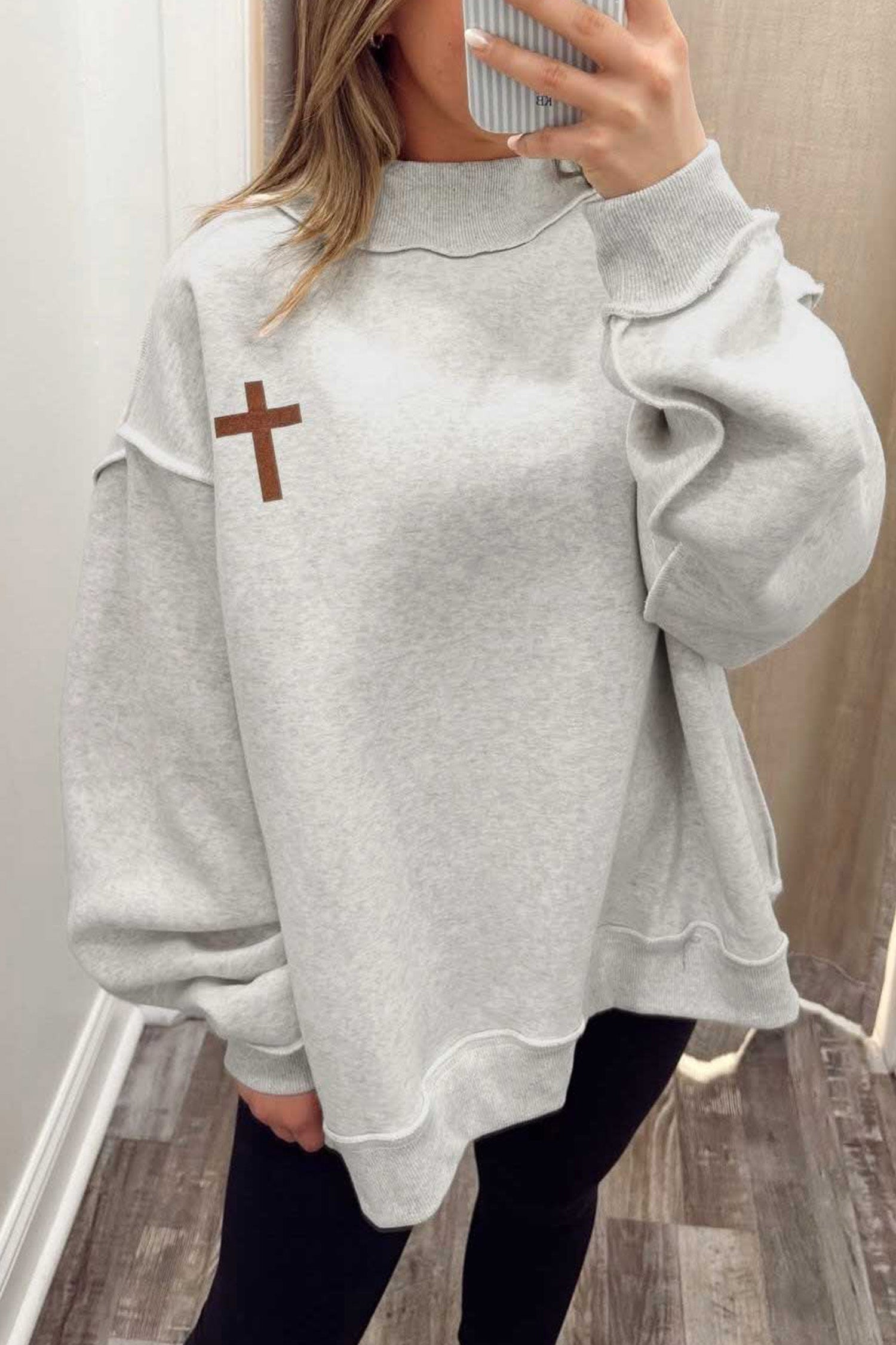The Faith Print Reversible Pullover