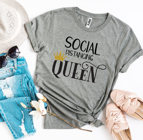 Social Distancing Queen Graphic Tee