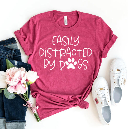 Easily Distracted by Dogs Graphic Tee