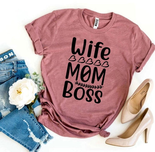 Wife Mom Boss Graphic Tee
