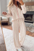 Floral Print Button-Front Pajama Set