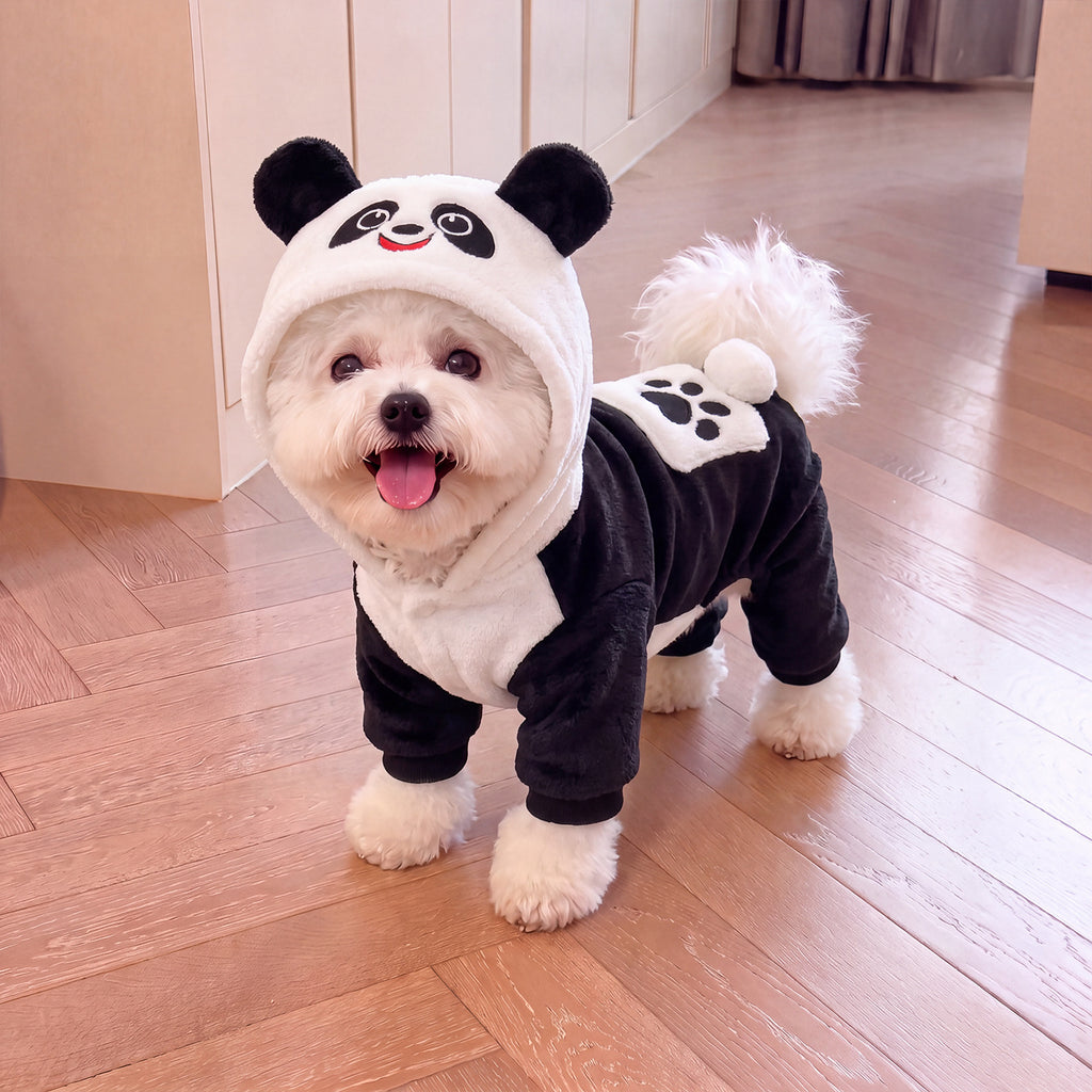 Panda Fleece Hooded Pet Onesie
