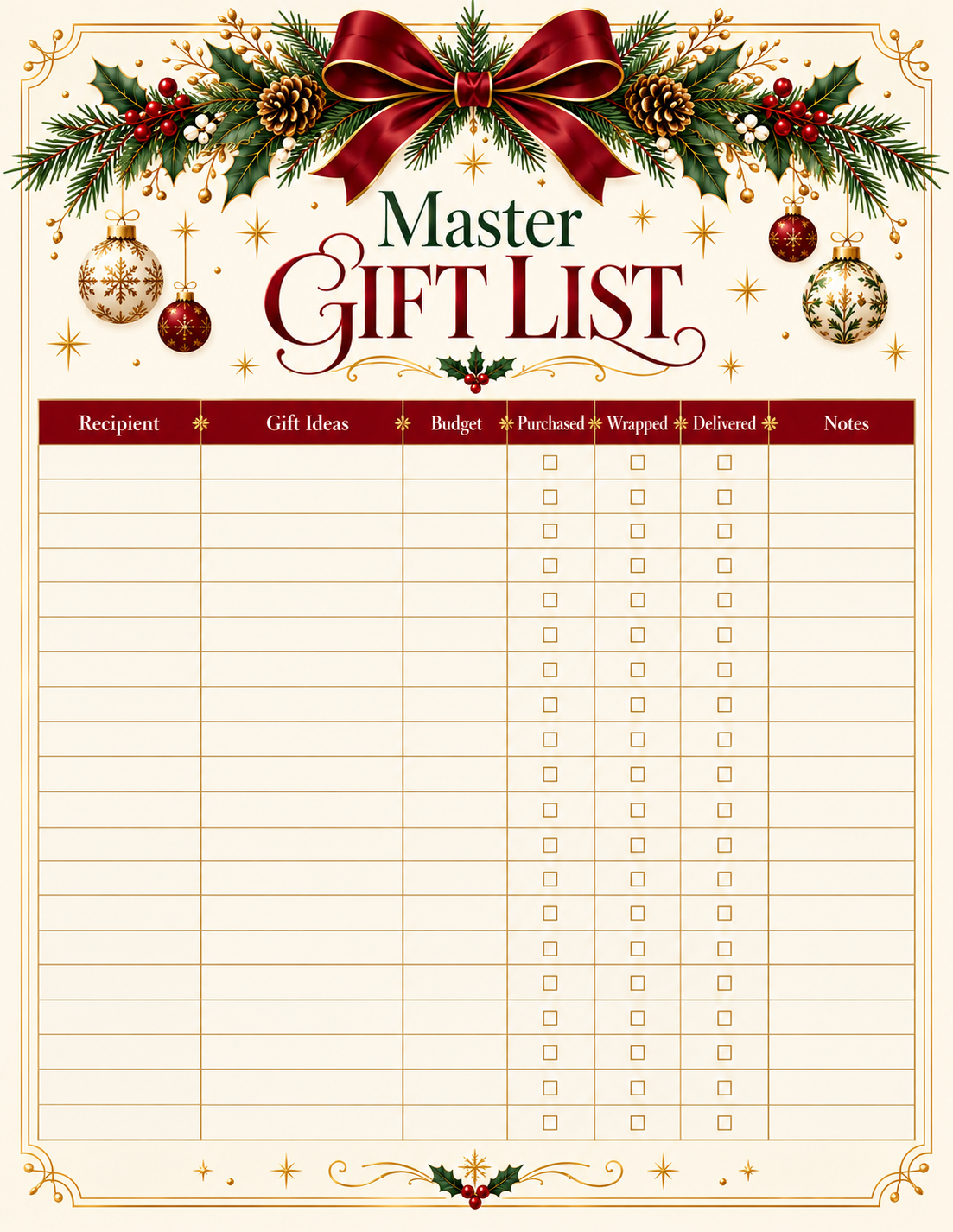 Ultimate Christmas Planner | 35-Page Printable Holiday Organizer