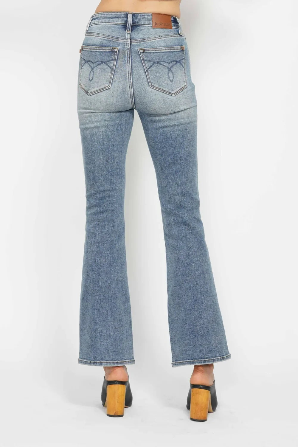 Judy Blue Tummy Control Back Embroidered Bootcut Jeans